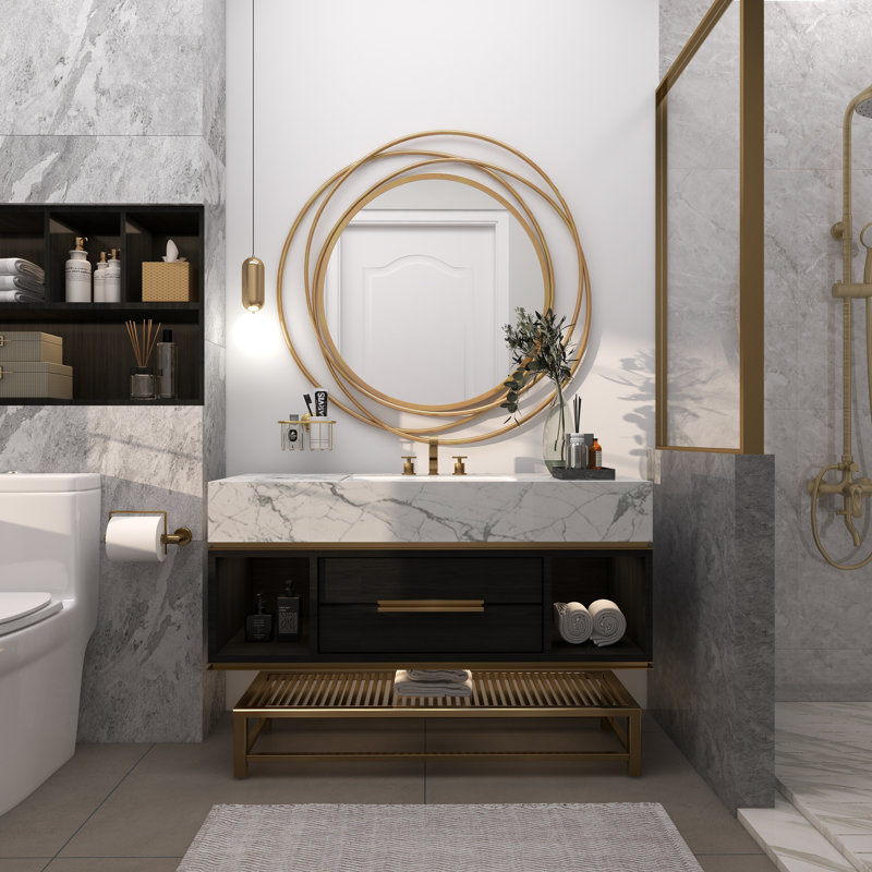 Wade Logan® Metal Room Wall Mirror with Overlapping Circles